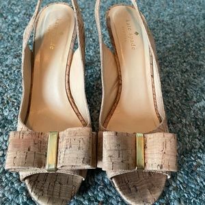 Kate Spade cork heel, size 8